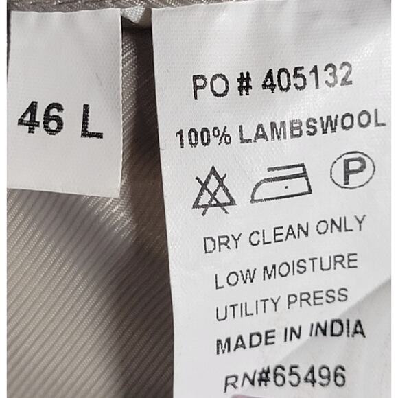 Etienne Aigner Blazer 44L Brown Herringbone Lambswool Sport Coat India Vtg - Picture 13 of 15